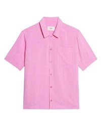 Мужская розовая рубашка с коротким рукавом от Ami Paris