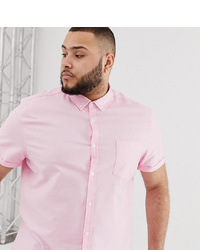 Мужская розовая рубашка с коротким рукавом от ASOS DESIGN