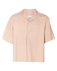 Мужская розовая рубашка с коротким рукавом от Bianca Saunders