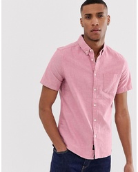 Мужская розовая рубашка с коротким рукавом от Burton Menswear