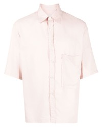 Мужская розовая рубашка с коротким рукавом от Costumein