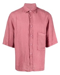 Мужская розовая рубашка с коротким рукавом от Costumein
