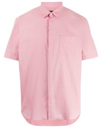 Мужская розовая рубашка с коротким рукавом от D'urban