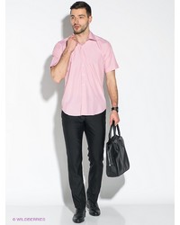 Мужская розовая рубашка с коротким рукавом от Favourite