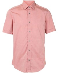 Мужская розовая рубашка с коротким рукавом от Gieves & Hawkes