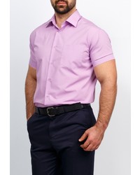 Мужская розовая рубашка с коротким рукавом от GREG