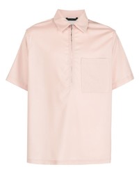 Мужская розовая рубашка с коротким рукавом от Hevo