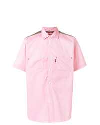 Мужская розовая рубашка с коротким рукавом от Junya Watanabe Man X Levi's