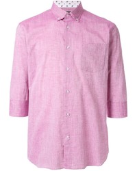 Мужская розовая рубашка с коротким рукавом от Loveless