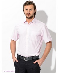 Мужская розовая рубашка с коротким рукавом от Maestro
