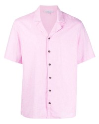 Мужская розовая рубашка с коротким рукавом от Manuel Ritz