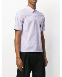 Мужская розовая рубашка с коротким рукавом от Raf Simons