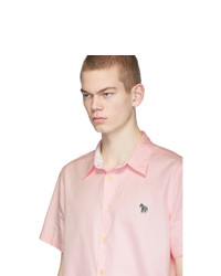 Мужская розовая рубашка с коротким рукавом от Ps By Paul Smith