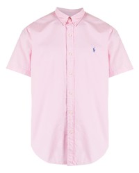 Мужская розовая рубашка с коротким рукавом от Polo Ralph Lauren