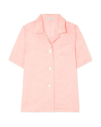 Женская розовая рубашка с коротким рукавом от Rejina Pyo
