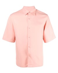 Мужская розовая рубашка с коротким рукавом от Sandro