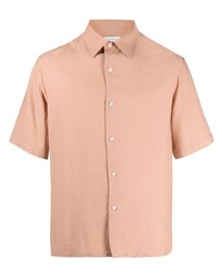 Мужская розовая рубашка с коротким рукавом от Sandro Paris
