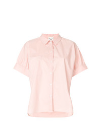 Женская розовая рубашка с коротким рукавом от Semicouture