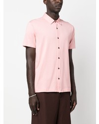 Мужская розовая рубашка с коротким рукавом от Roberto Collina