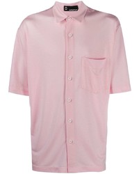 Мужская розовая рубашка с коротким рукавом от Styland