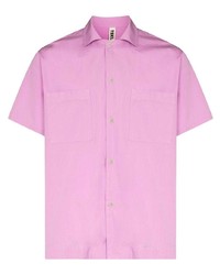 Мужская розовая рубашка с коротким рукавом от Tekla