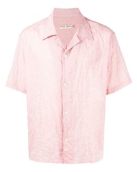 Мужская розовая рубашка с коротким рукавом от True Tribe
