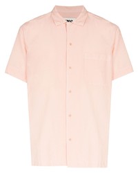 Мужская розовая рубашка с коротким рукавом от YMC