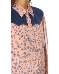 Женская розовая рубашка от BCBGMAXAZRIA