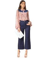 Женская розовая рубашка от BCBGMAXAZRIA