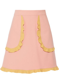 Розовая сатиновая юбка