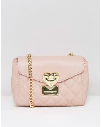 Розовая стеганая сумка через плечо от Love Moschino