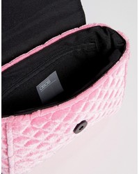 Розовая стеганая сумка через плечо от Asos
