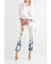 Женская розовая сумка с принтом от Miu Miu