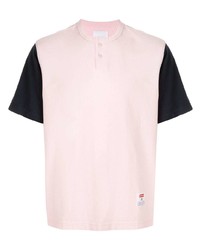 Мужская розовая футболка на пуговицах от Supreme