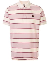 Мужская розовая футболка-поло в горизонтальную полоску от Kent & Curwen