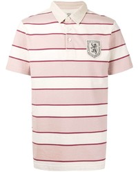 Мужская розовая футболка-поло в горизонтальную полоску от Kent & Curwen