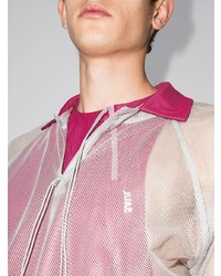 Мужская розовая футболка-поло в сеточку от Saul Nash