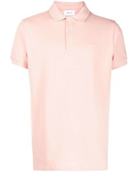 Мужская розовая футболка-поло с вышивкой от Bally