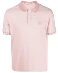 Мужская розовая футболка-поло с вышивкой от C.P. Company