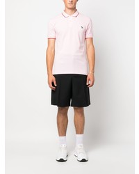 Мужская розовая футболка-поло с вышивкой от PS Paul Smith