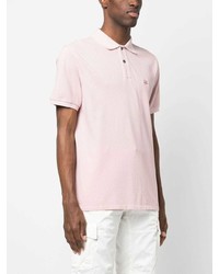 Мужская розовая футболка-поло с вышивкой от C.P. Company