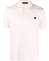 Мужская розовая футболка-поло с вышивкой от Fred Perry