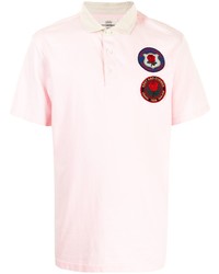 Мужская розовая футболка-поло с вышивкой от Kent & Curwen