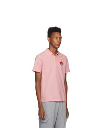 Мужская розовая футболка-поло с вышивкой от Burberry