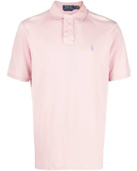 Мужская розовая футболка-поло с вышивкой от Polo Ralph Lauren