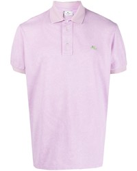 Розовая футболка-поло с "огурцами"