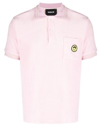 Мужская розовая футболка-поло с принтом от BARROW