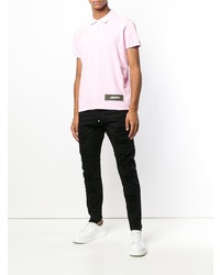 Мужская розовая футболка-поло с принтом от DSQUARED2