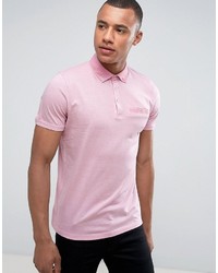 Мужская розовая футболка-поло с принтом от Ted Baker