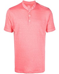 Мужская розовая футболка-поло от 120% Lino